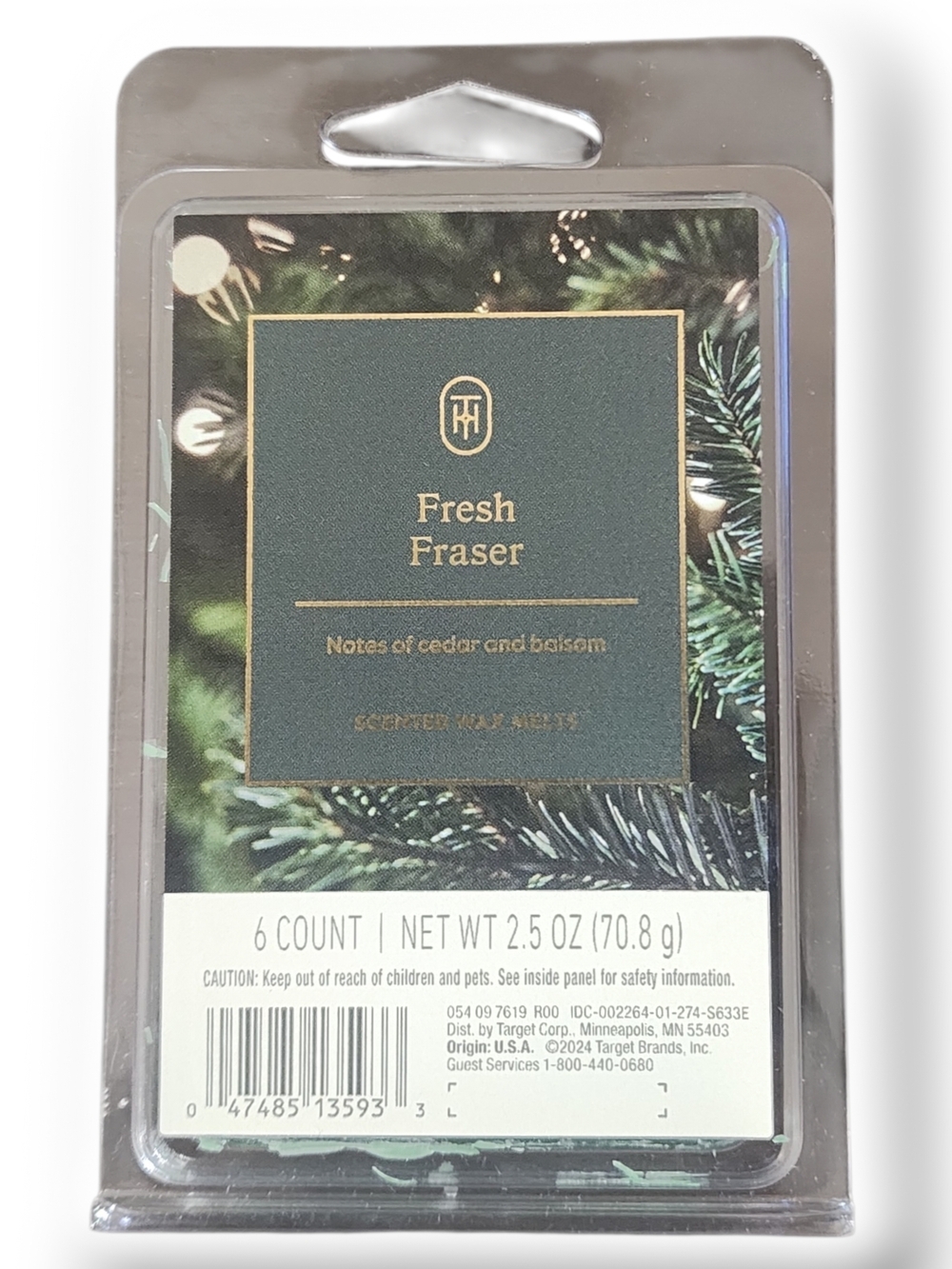 Fresh Fraser Scented Wax Melts - Evergreen Green